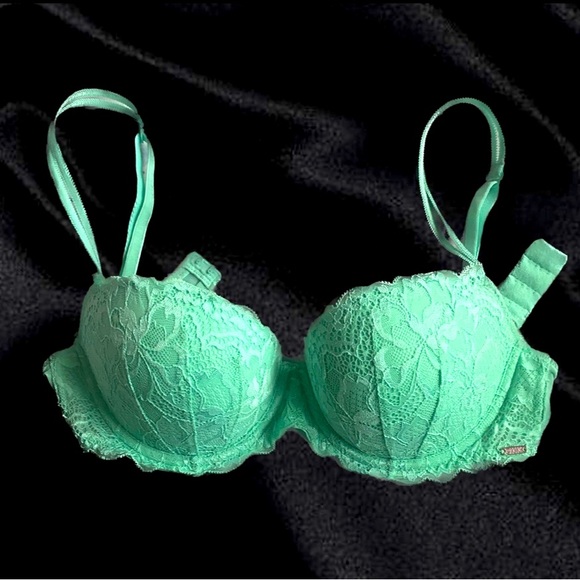 PINK by Victoria’s Secret Green Date Push Up Bra/34C - Picture 1 of 3